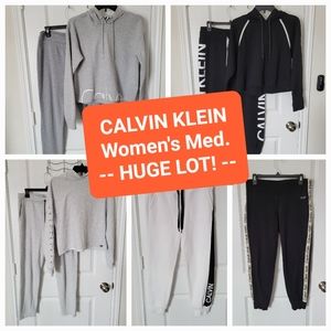 HUGE LOT‼️ 8 piece Women's Medium Calvin Klein Sweatpants & Matching Hoodie Sets